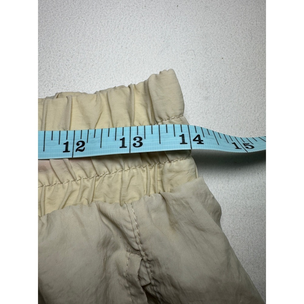 Isaac Morris Ltd Womens Nylon Cargo Joggers Tan Beige Orange Drawstring Size M - Picture 7 of 8